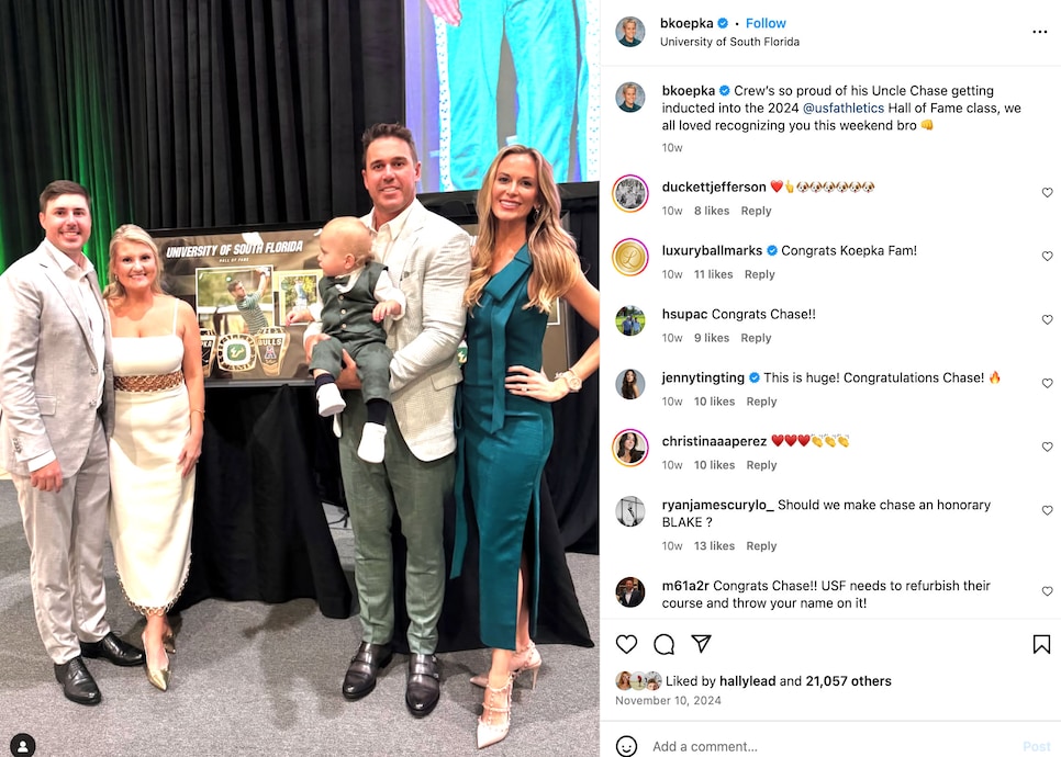 /content/dam/images/golfdigest/fullset/2025/1/chase-koepka-brooks-koepka-instagram-post-screen-shot-usf-hall-of-fame.jpg