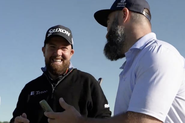 Shane Lowry dressed as Travis Kelce for Halloween