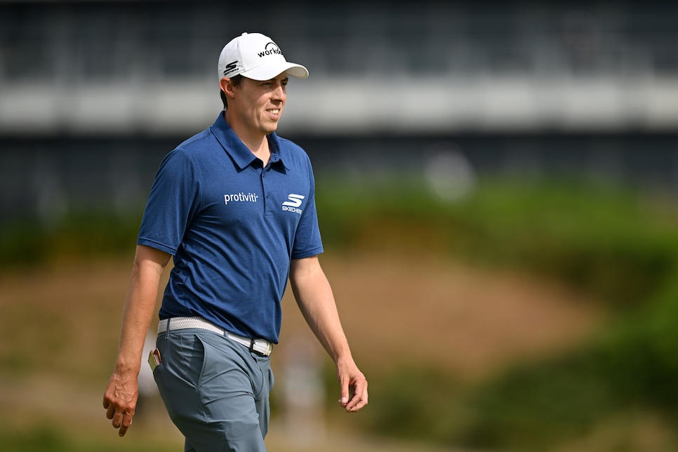 PORTRUSH, NORTHERN IRELAND - JULY 20: Matt Fitzpatrick of England walks on the 12th hole during Day Four of The 153rd Open Championship at Royal Portrush Golf Club on July 20, 2025 in Portrush, Northern Ireland. (Photo by Oisin Keniry/R&A/R&A via Getty Images)