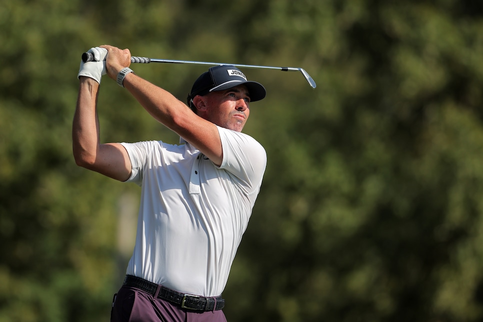 JACKSON, MISSISSIPPI - OCTOBER 02: Paul Peterson
of the United States plays his shot from the fourth tee during the first round of the Sanderson Farms Championship 2025 at The Country Club of Jackson on October 02, 2025 in Jackson, Mississippi. (Photo by Jonathan Bachman/Getty Images)
