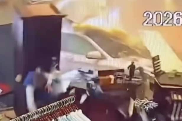 Car smashes through wall at Boston-area country club, nearly takes out pro shop employees in harrowi
