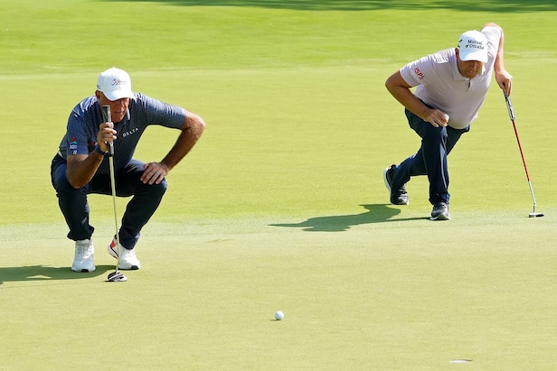 Old rivals Stewart Cink and Padraig Harrington chasing their own three-peats in U.S. Senior Open