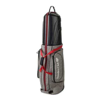 Founders Club Golf Travel Bag Travel Cover Luggage for Golf Clubs with ABS Hard Shell Top