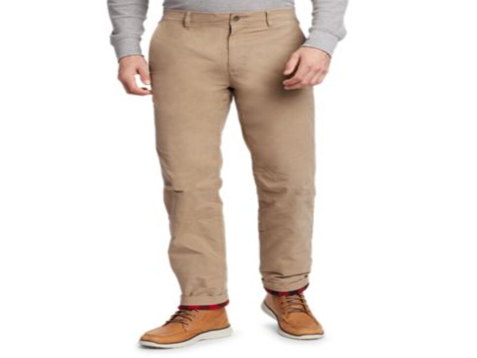 Eddie Bauer Men's Voyager Flex Fleece-Lined Chino Pants