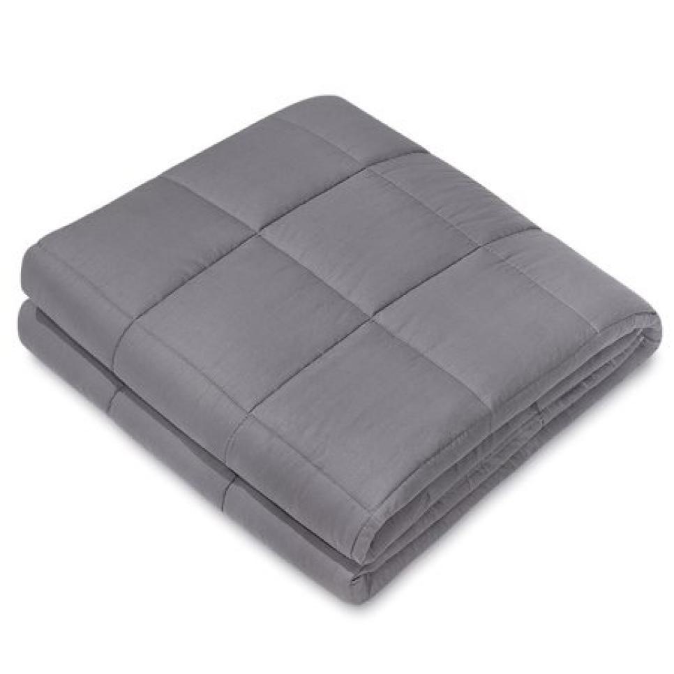 NEX Natural Cotton Weighted Throw Blanket, 15 lbs