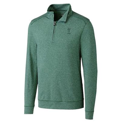 LPGA Cutter & Buck Shoreline Half-Zip Pullover Jacket - Heather Green