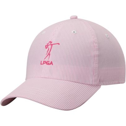 LPGA Imperial Women's Catham Pinstripe Adjustable Hat - Pink/White
