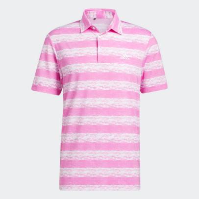 Painted Stripe Polo Shirt (Pink)