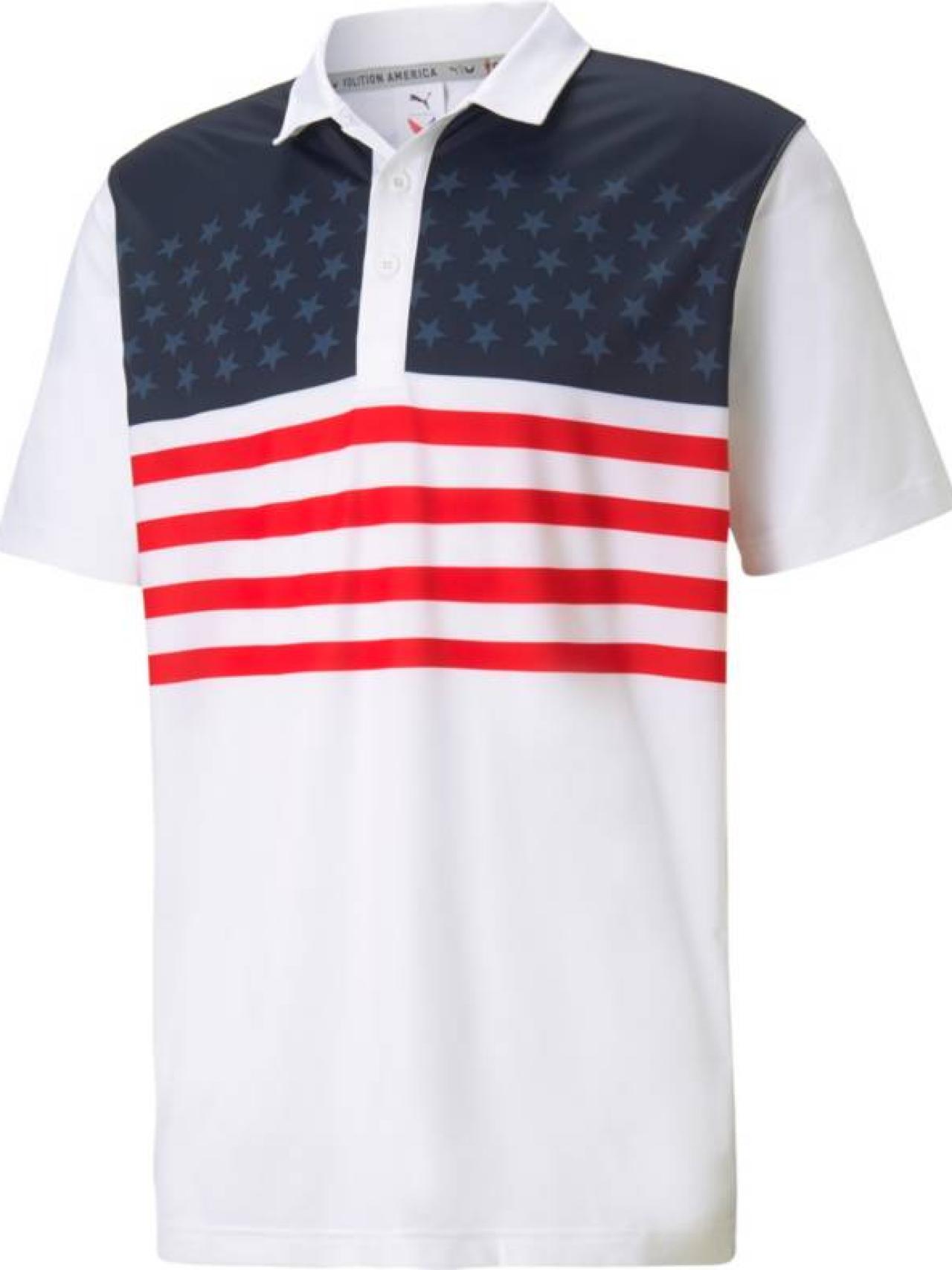 american flag golf shirt