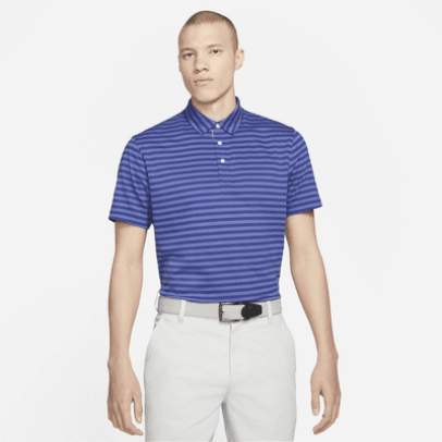 Nike Dri-FIT Player Men's Striped Golf Polo (Purple)