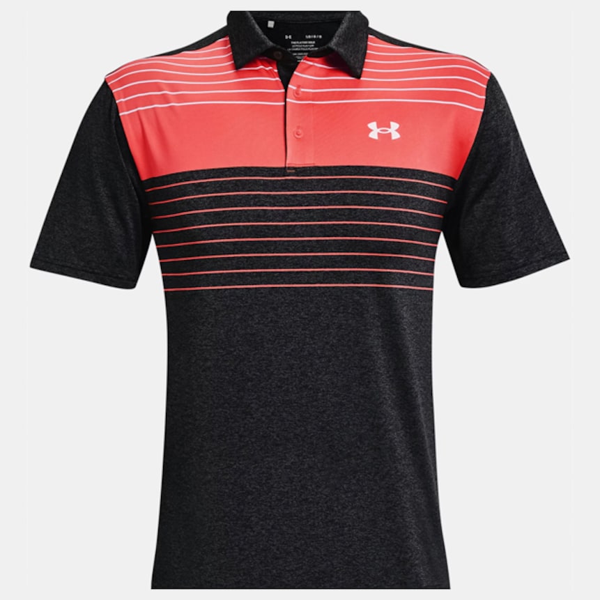 coral under armour polo