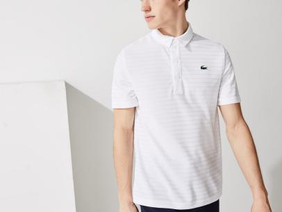 Lacoste Men's Sport Textured Breathable Golf Polo Shirt