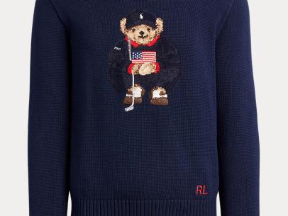 Polo Bear Cotton Blend Golf Sweater