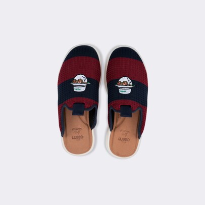 ◆Malbon Golf◆ MALBON X LUSSO Pelli Waffle Slider BEIGE Comfy Collab Malbon