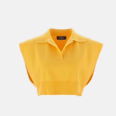 Cider Polo Crop Top Sweater