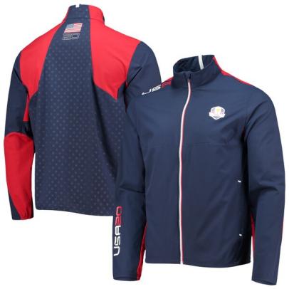 Team USA RLX 2020 Ryder Cup Team-Issued Full-Zip Packable Jacket - Navy