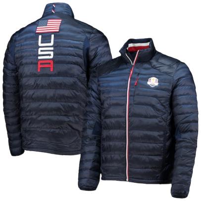 Team USA RLX 2020 Ryder Cup Team-Issued Pivot Down Full-Zip Jacket - Navy/Red