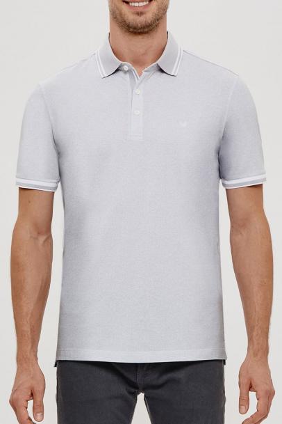 Buttercloth Rolling Stone Polo In Icy Cotton