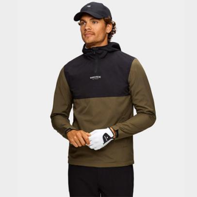 Macade Golf Men's Olive TX-Dry Hooded Anorak
