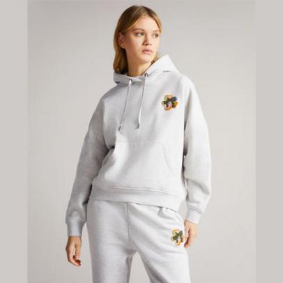 Ted Baker Women's Hoodie With Flower Patch