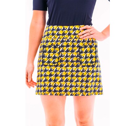 Foray Houndstooth Patch Pocket Skirt