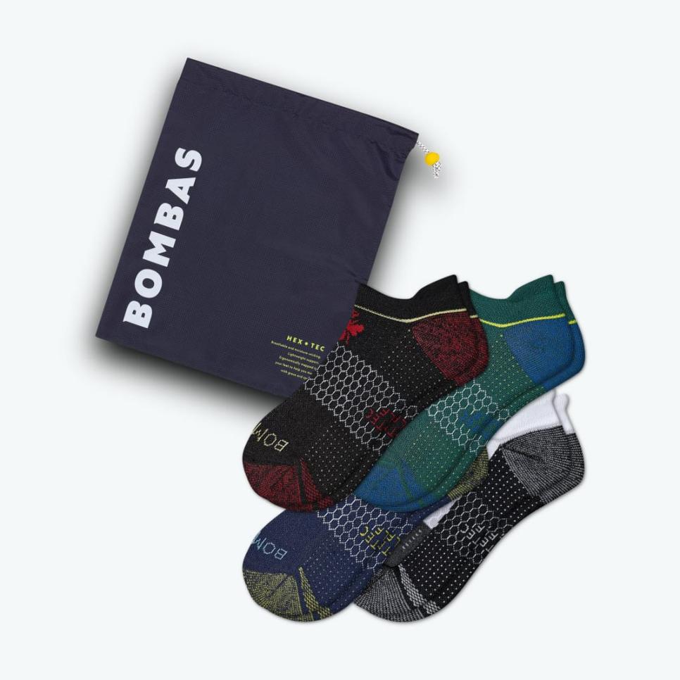 Bombas Caddie Men's Golf Ankle Socks (4-Pack)