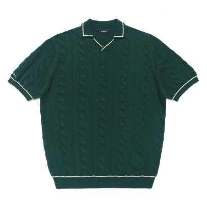 Malbon Clubhouse Cable Knit Polo
