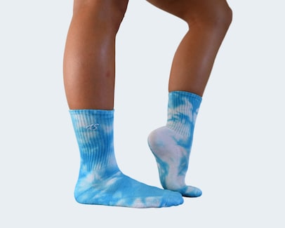 Inside Story Spring Blue Tie Dye Calf Golf Sock