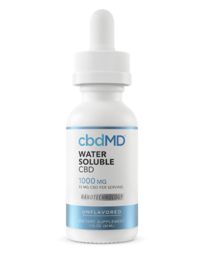 cbdMD Water Soluble CBD Tincture - Unflavored - 1000 mg - 30 mL