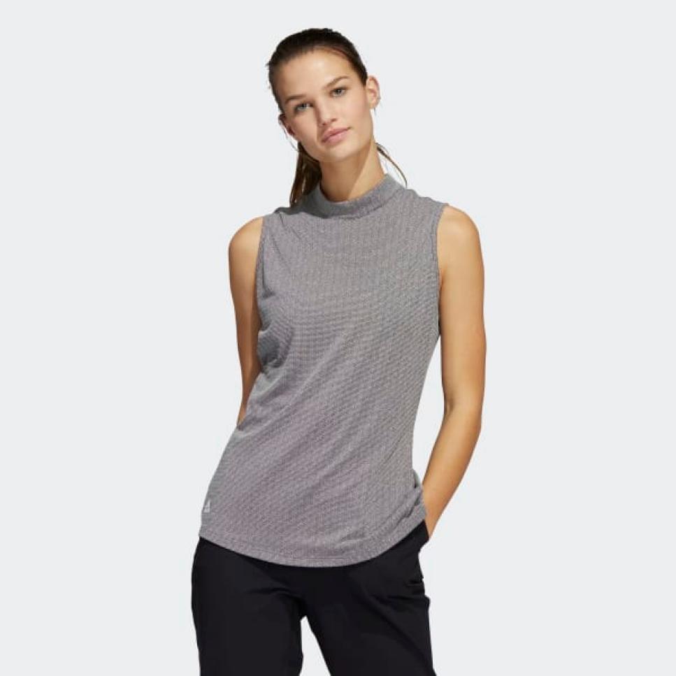 adidas Women's Essentials Mock Neck Sleeveless Polo Shirt