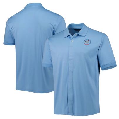 Men's 2022 U.S. Adaptive Open MagnaReady Adaptive Light Blue Solid Interlock Polo with Magnetic Closures
