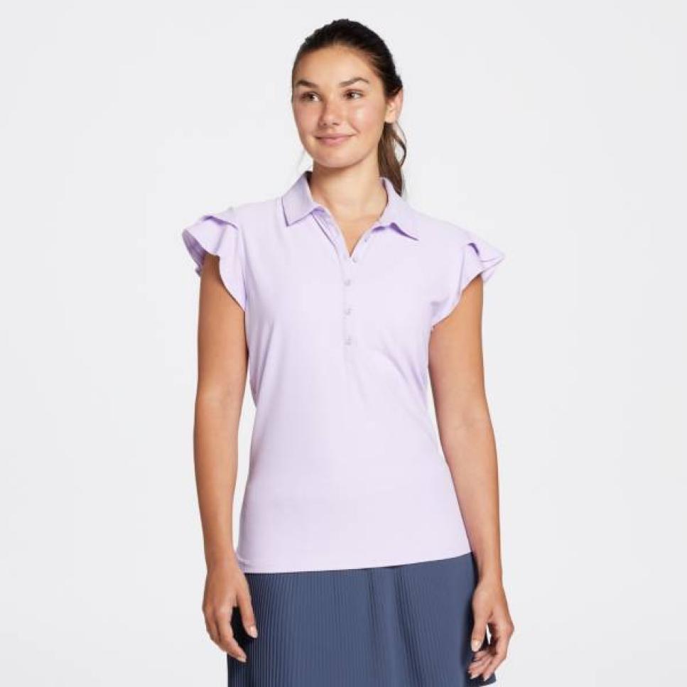 Calia Women's Golf Flutter Sleeve Polo