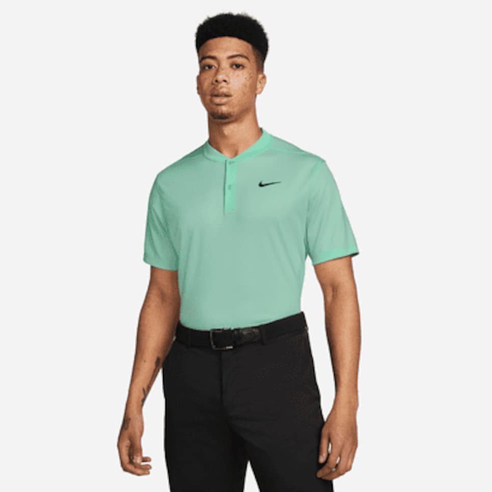 Nike collarless cheap golf tops