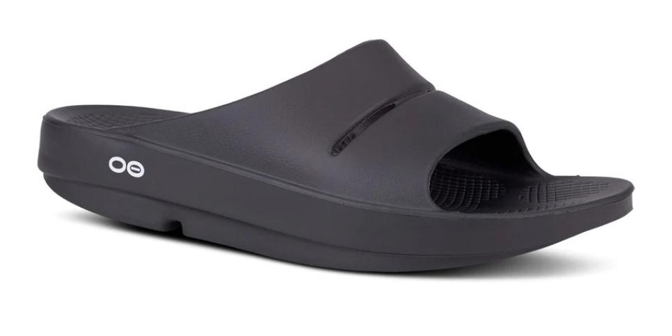 Oofos Men's OOahh Slide Sandal - Black
