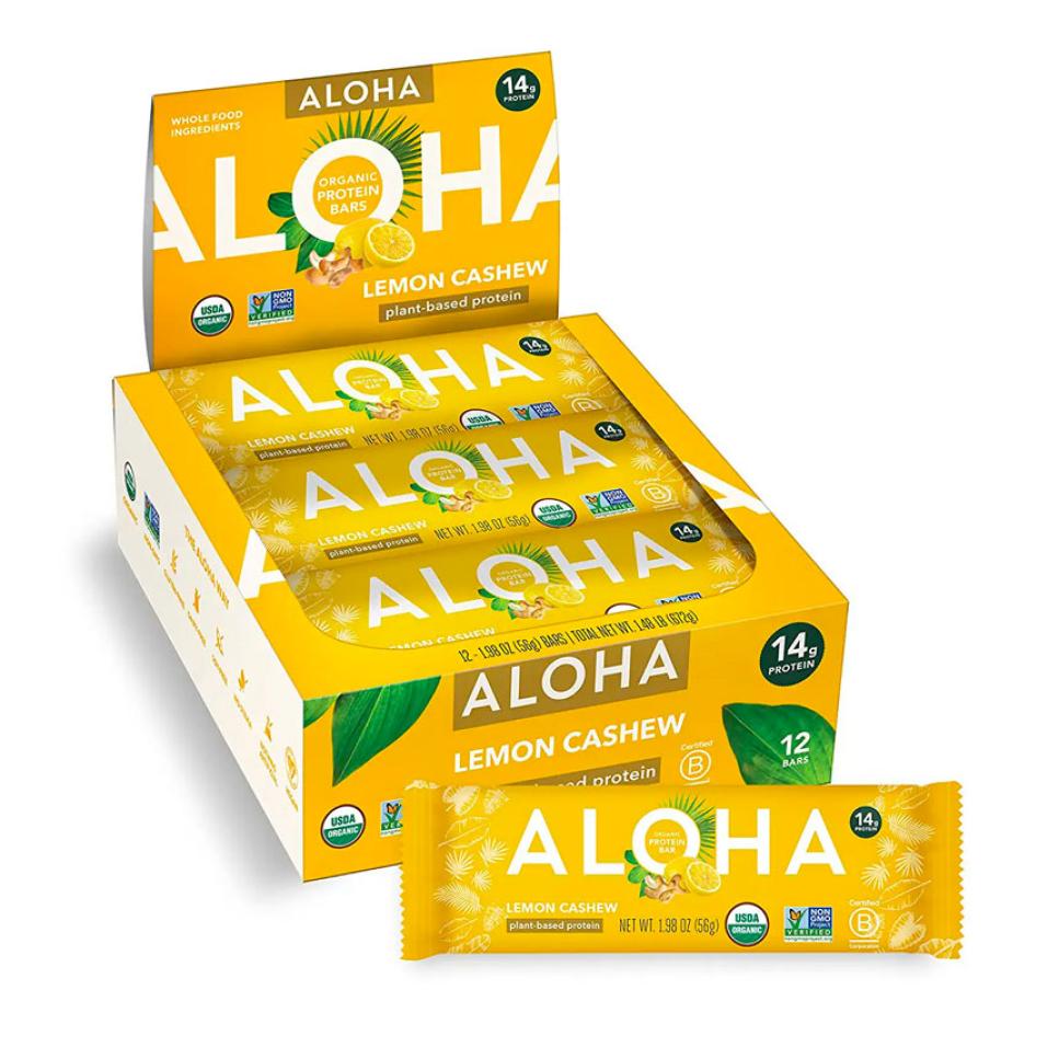 Aloha Bar Organic Plant-Based Protein Bars (Lemon Cashew)