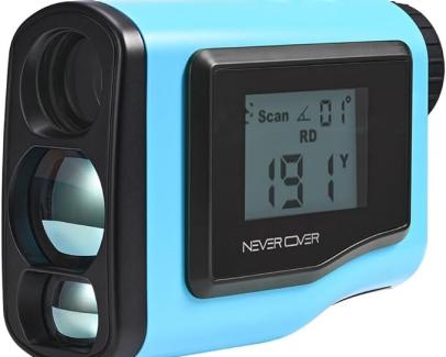 Never Over Golf Rangefinder with Slope and LCD Screen