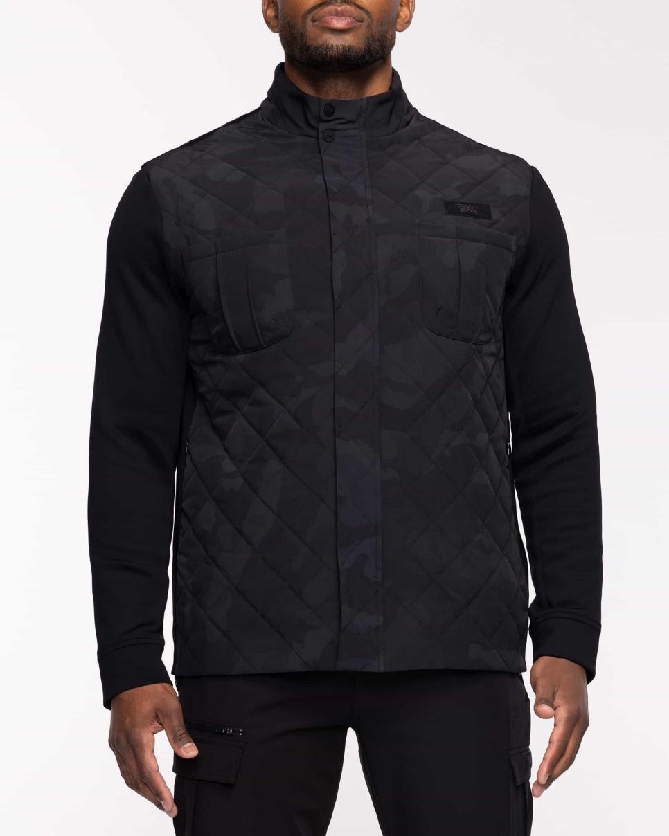 PXG Men's Quilted Fairway Camo Darkness Hybrid Jacket 