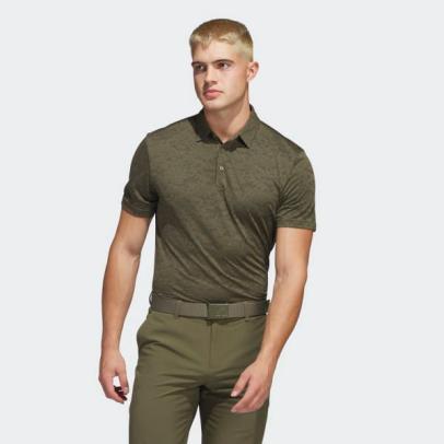 adidas Men's Textured Jacquard Golf Polo Shirt