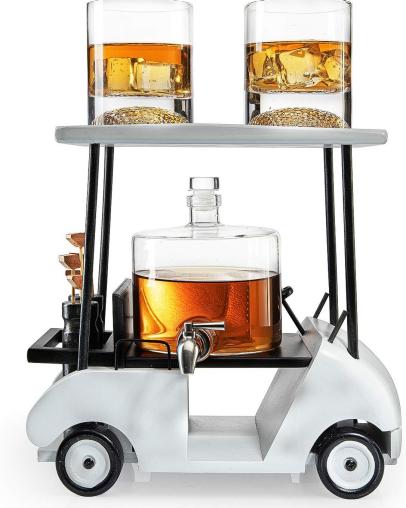 The Wine Savant Golf Cart Whiskey Decanter