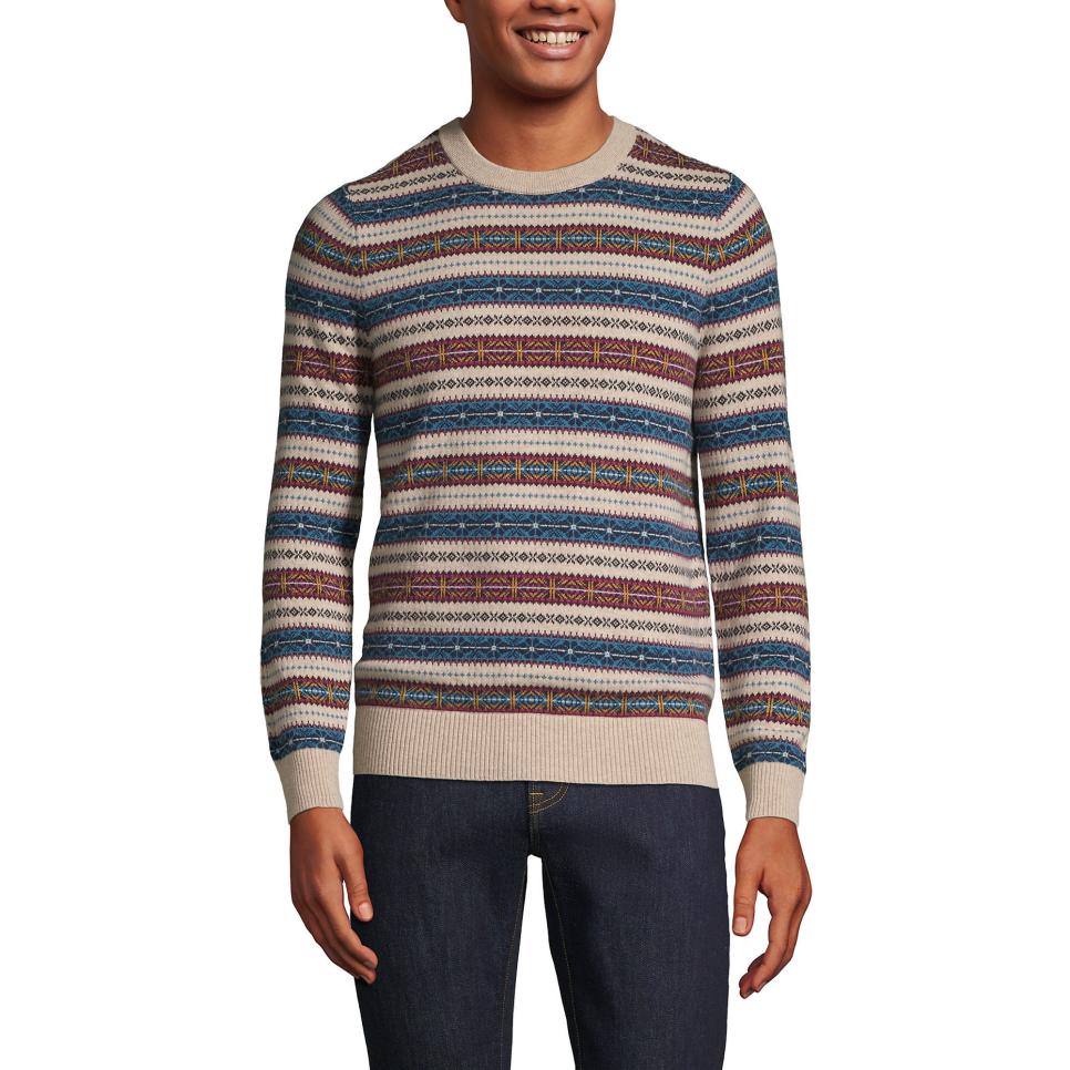 Land's End Men's Fine Gauge Cashmere Sweater 