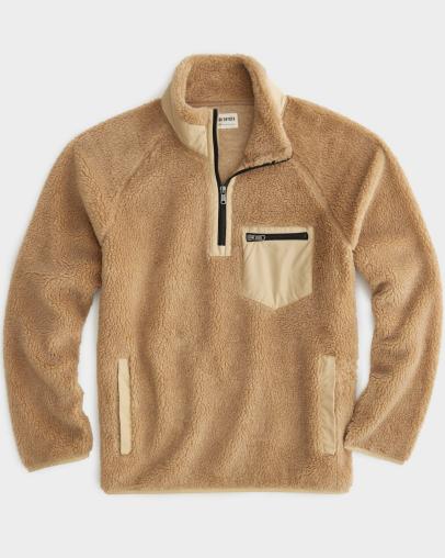 Todd Snyder Italian Recycled Fleece Half-Zip Mockneck Jacket