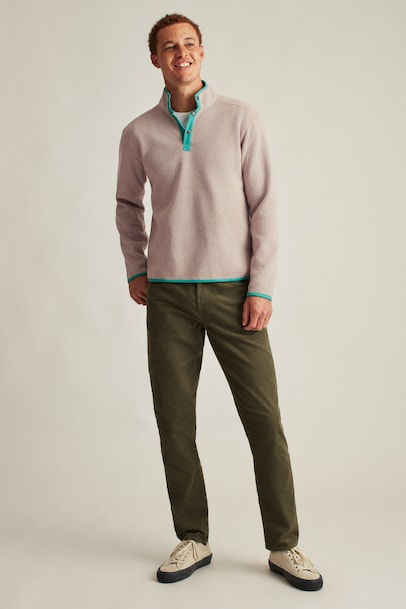 Bonobos Men's Sweater Fleece Snap Mock