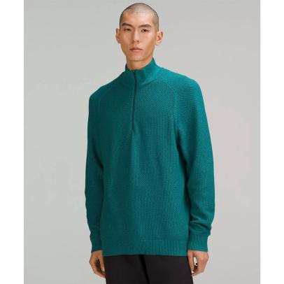lululemon Men's Textured Knit Half-Zip Sweater