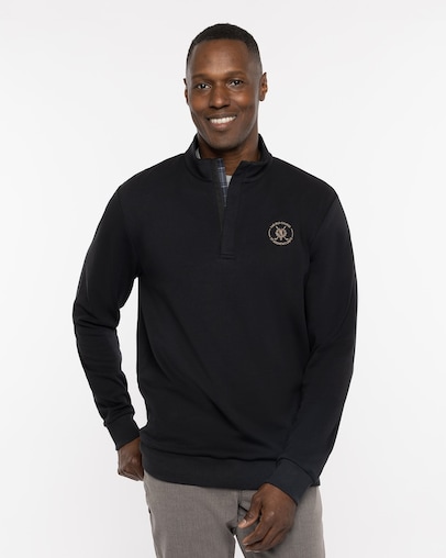 TravisMathew Shadow Check Quarter Zip | Golf Equipment: Clubs
