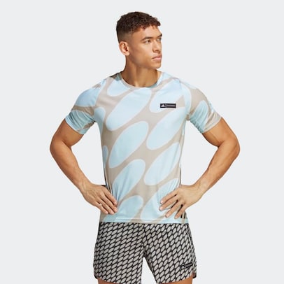 Adidas Men's Adidas x Marimekko Run Icons 3-Stripes Tee