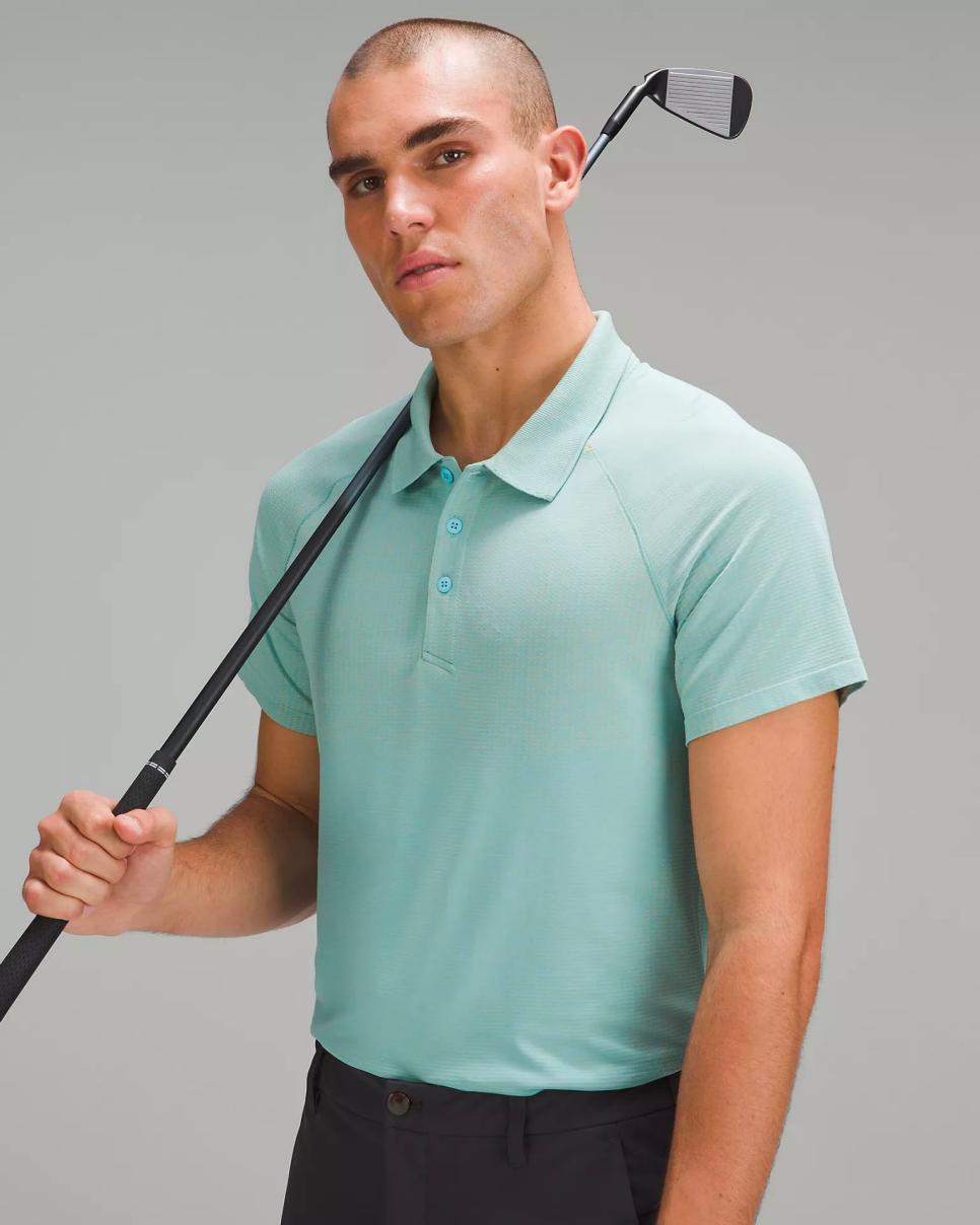 Navy Stretch golf polo shirt, Lululemon