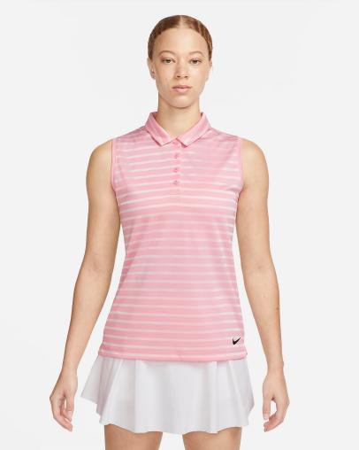 Nike Dri-FIT Victory Women's Striped Sleeveless Golf Polo