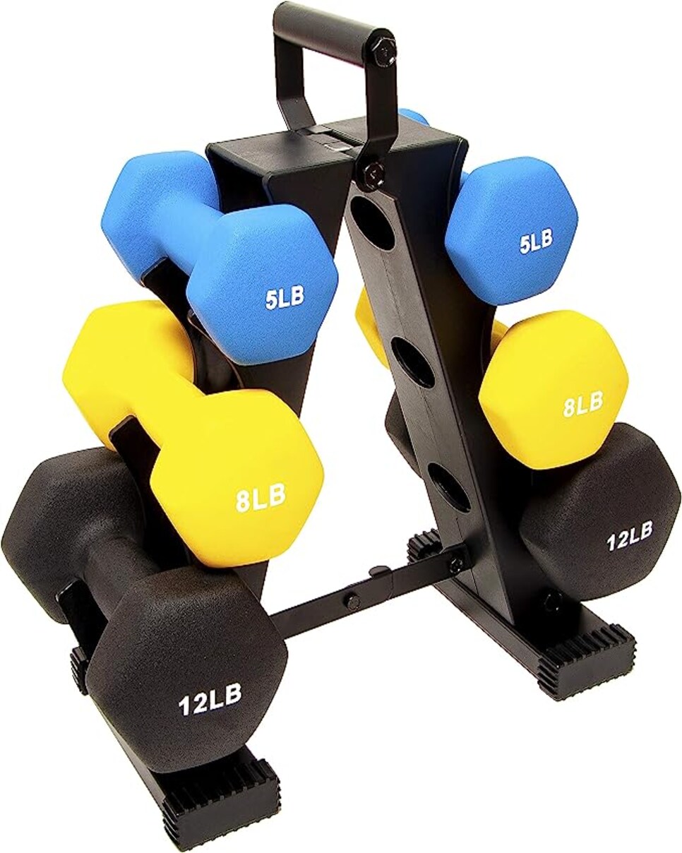 BalanceFrom Colored Neoprene Coated Dumbbell Set