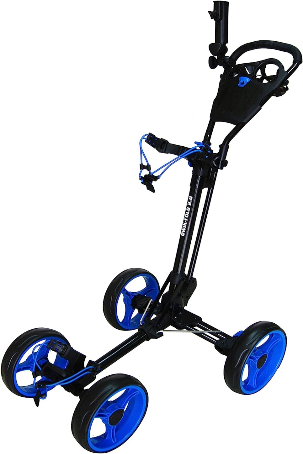 Qwik-Fold 4 Wheel Folding Push Pull Golf Cart, Golf Equipment: Clubs,  Balls, Bags