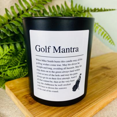 The Fire Shack Funny Golf Positive Affirmation Candle
